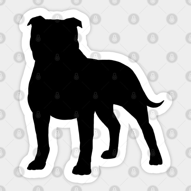 Staffordshire Bull Terrier Silhouette Sticker by Coffee Squirrel